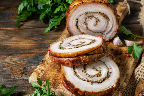 Sonny's Farm Herb Crusted Stuffed Pastured Pork Loin Roast