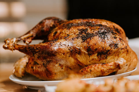 Sonny's Farm pastured Thanksgiving turkey, roasted on a platter