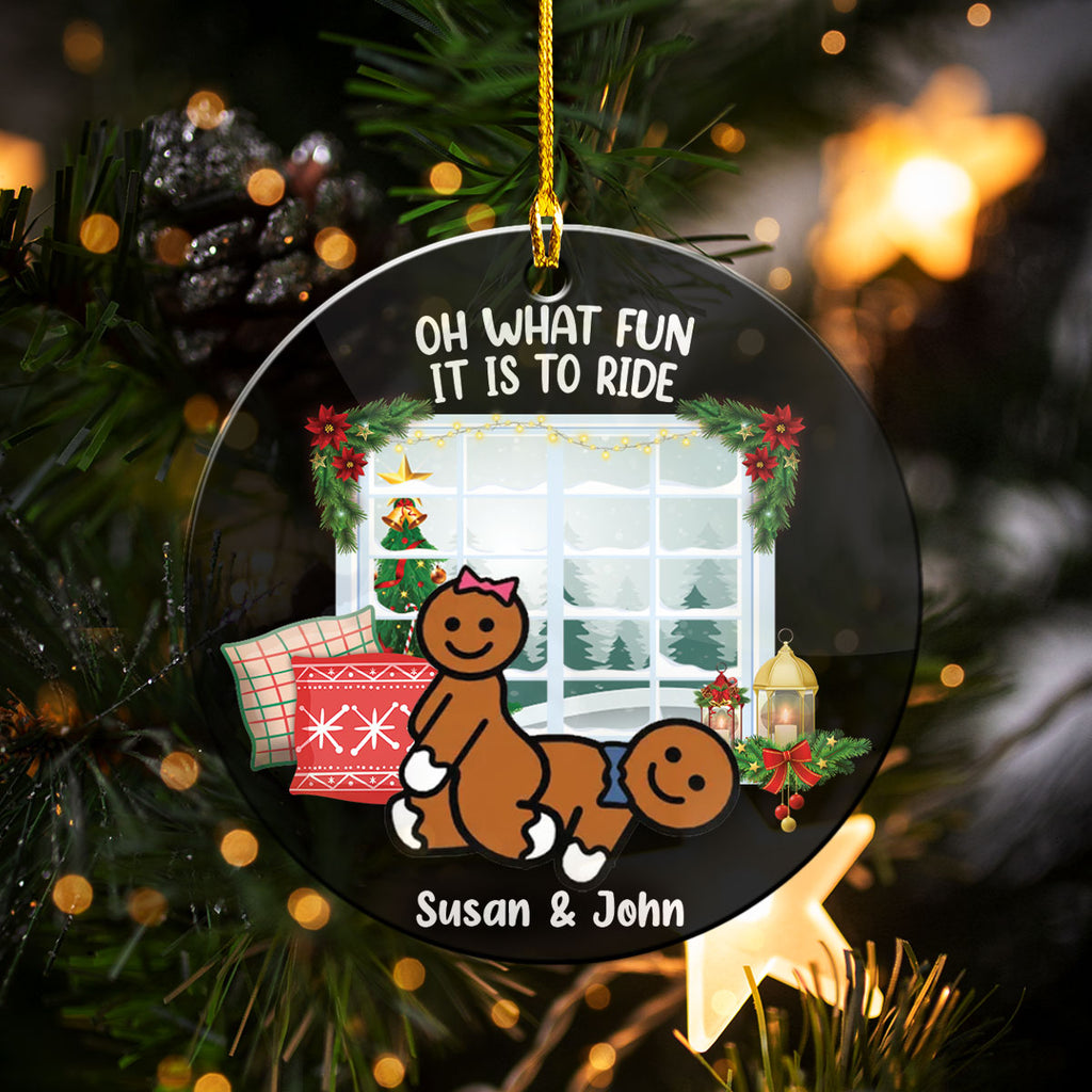 Let's Be Naughty, Couple Gift, Personalized Acrylic Ornament