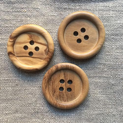 Olivewood Buttons — Loop Knitting