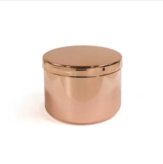 4 oz Rose Gold Candle Tin with Feet, 12 Pack