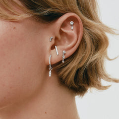 silver ear earrings