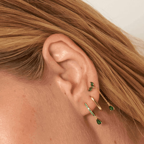 Tipos de pendientes: Aros, ear cuffs, piercings, studs