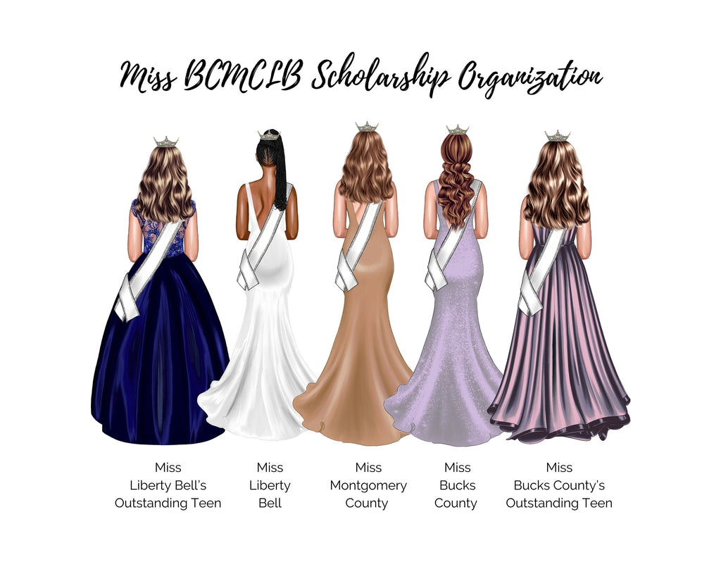 Pageant Group of 7 Digital Drawing – SparklingDesigns