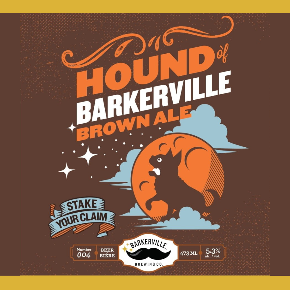 Barkerville Hound of Barkerville Beer Label