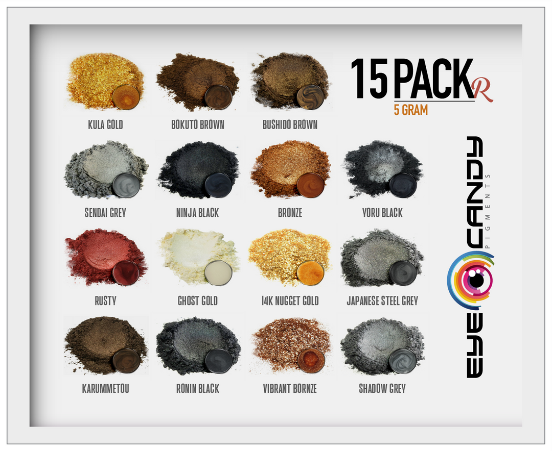 13 Color Bronze Copper Powder Variety Pack Set - Eye Candy Pigments -  Sample Sets of Mica Pigment Powders for Epoxy Resin