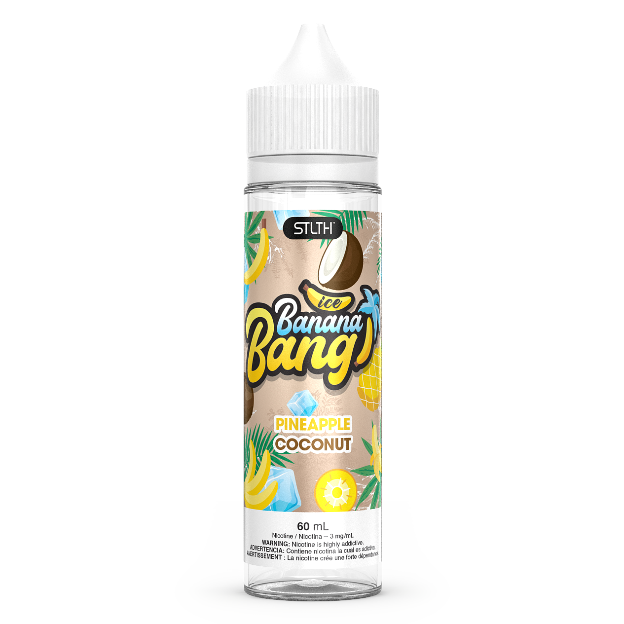 PINEAPLLE COCOUNT BANANA BANG ICE - BASE LIBRE - STLTH VAPE Colombia product image