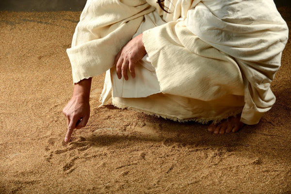 Christ writes in the sand