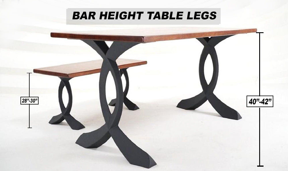 bar table leg ideas