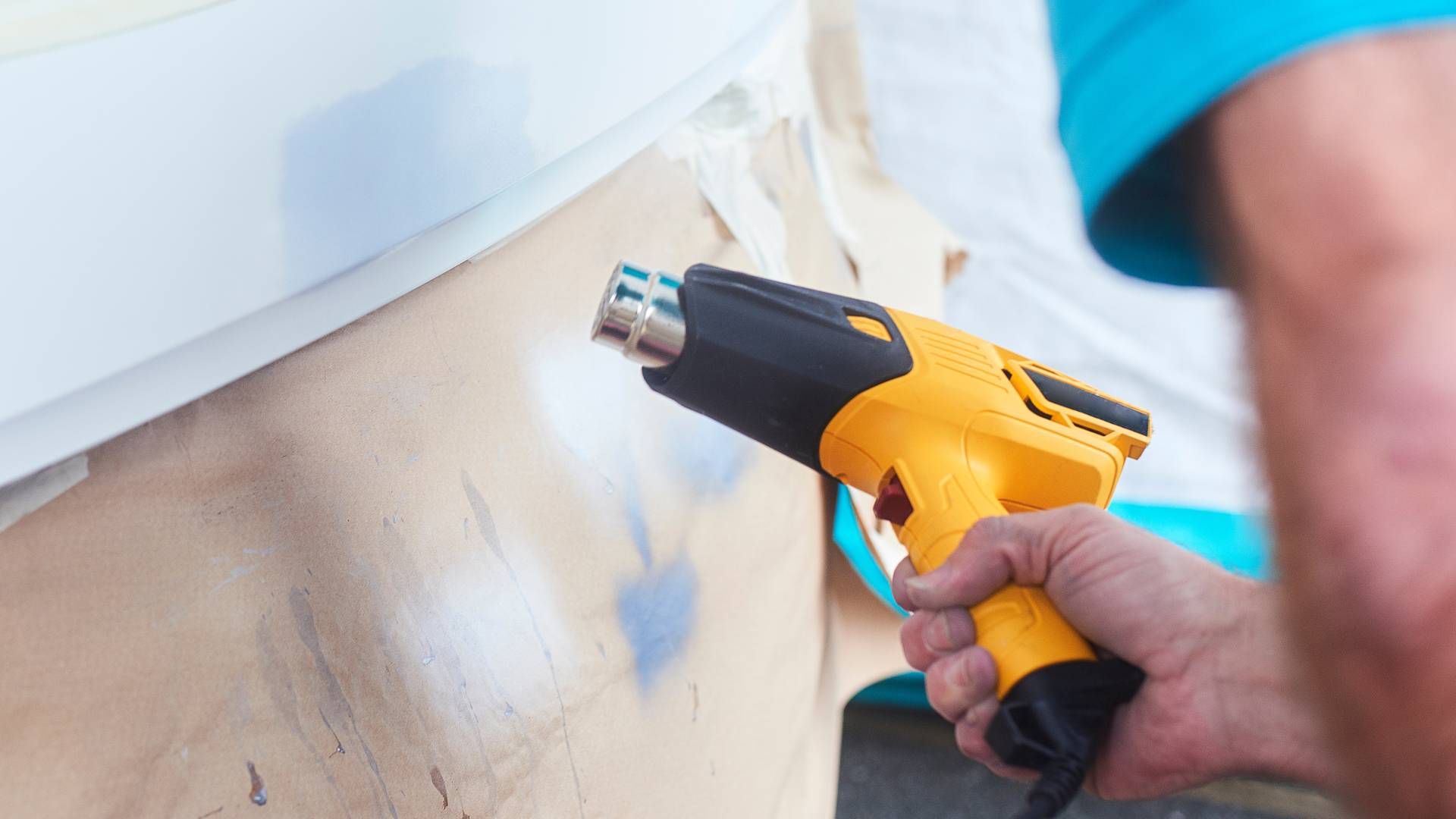 Use a heat gun to remove the tiny air bubbles