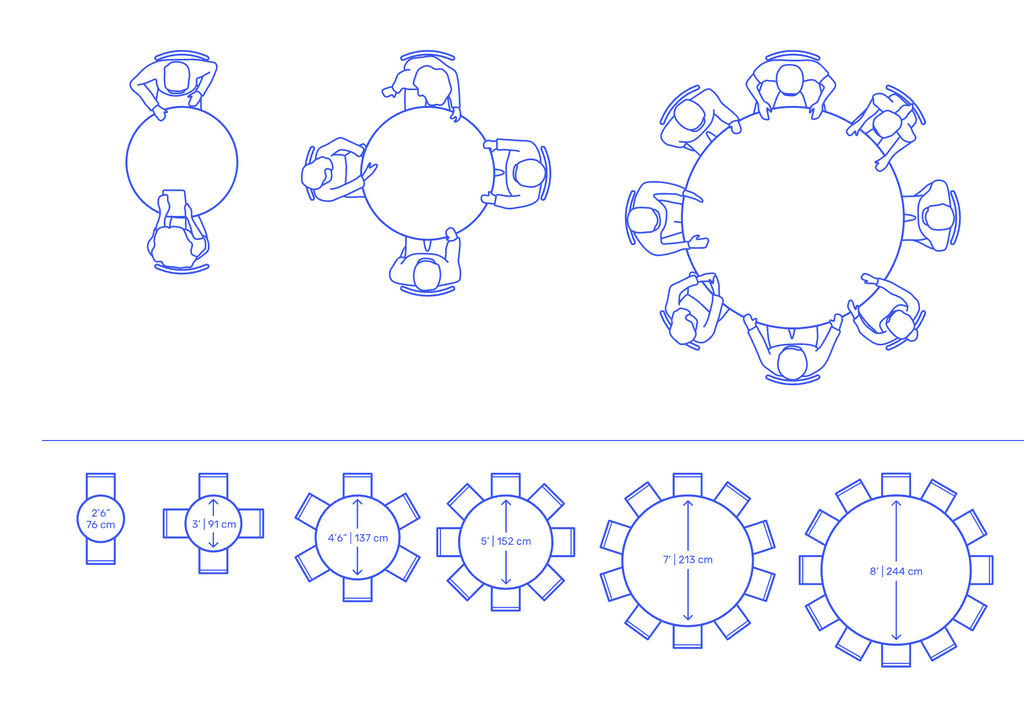 8 seat dining table dimensions