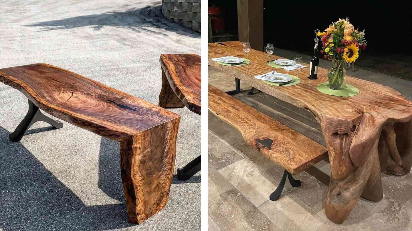 Making table leg by using the same type of wood is also a great idea