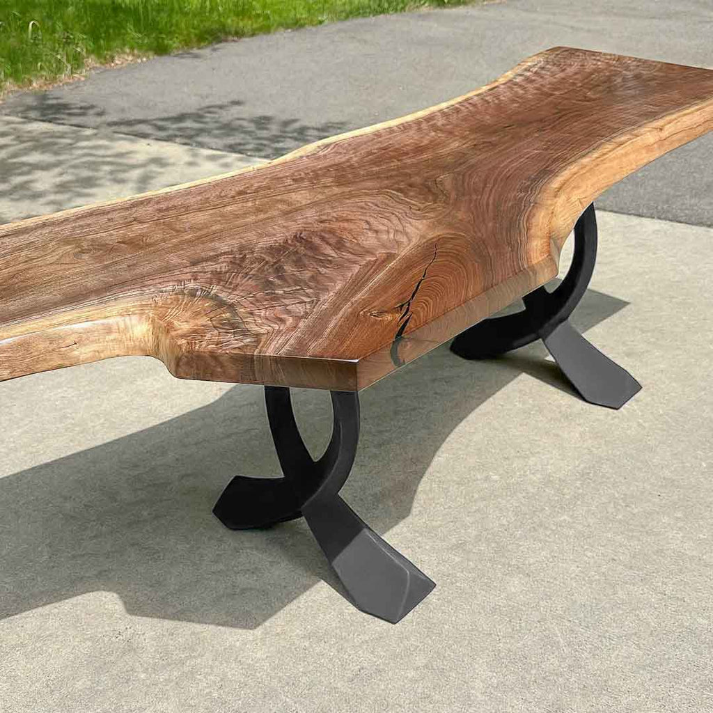 metal table legs for live edge table