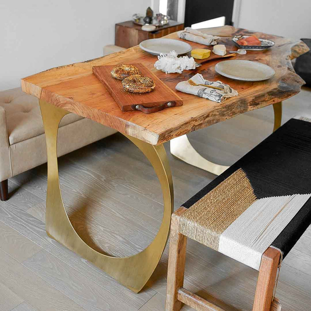 Cleo gold brass coffee table legs and bench legs