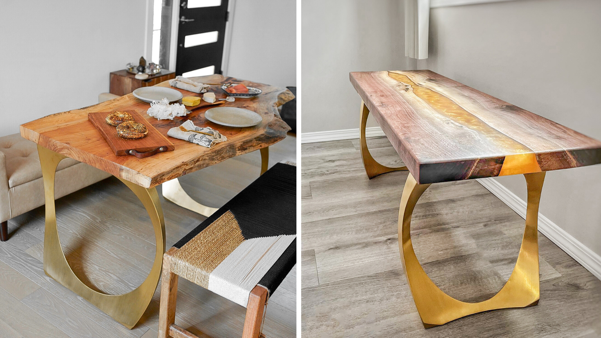 Cleo Gold Brass Table Leg is a sleek and modern gold table leg design that will provide a minimalist and exquisite style to your furniture.