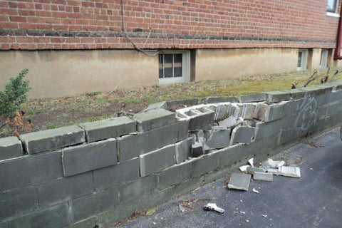 Cinderblock wall demolition 