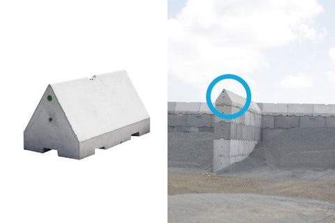 Interbloc 1200 Capper on the left. On the right is the 12oo capper on an aggregate bin