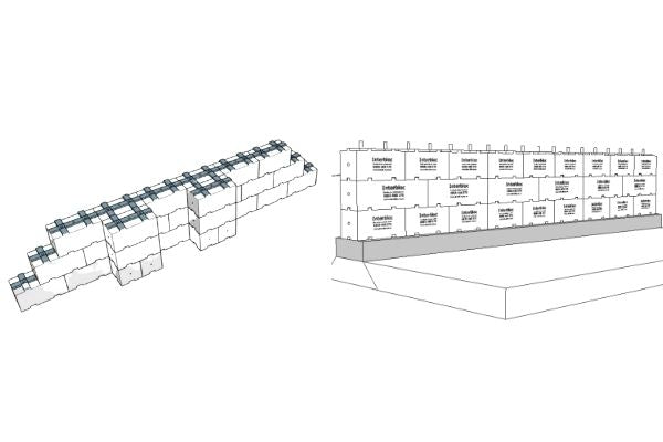 Interbloc gravity vs vertically reinforced retaining walls