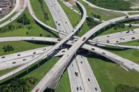 Concrete motorways intersecting