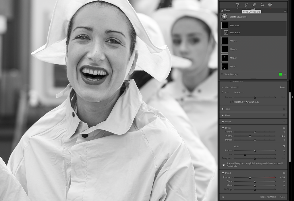 ic:Create a new mask in Lightroom and apply the Adjustment Brush