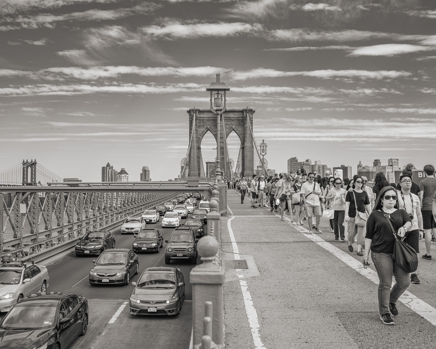 ic:There is no expectation of privacy in open crowds of people like this one on New York's Brooklyn Bridge.