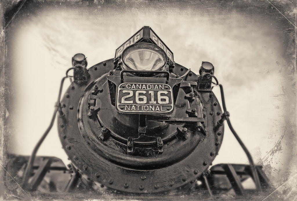 Front of the old CN rail steam train