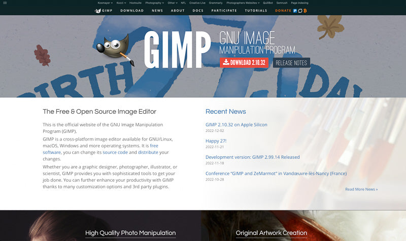 Gimp Free Online Image Editor