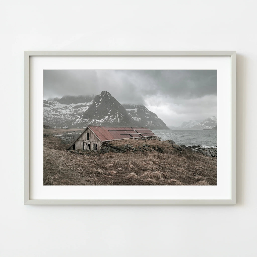ic:Old abandoned boat house Lofoten Norway | Dan Kosmayer Photo Art Print