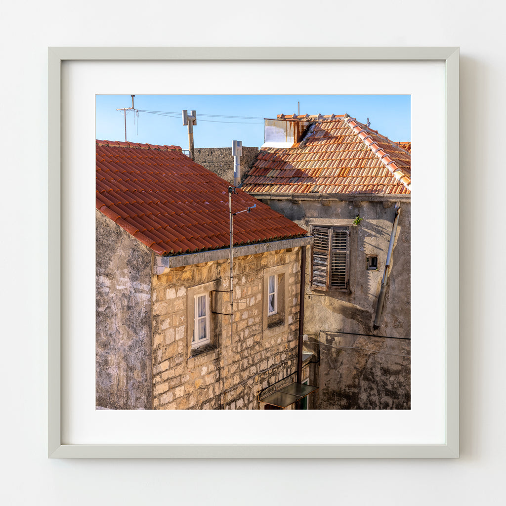 ic:Old run down buildings in Croatia | Photo Art Print