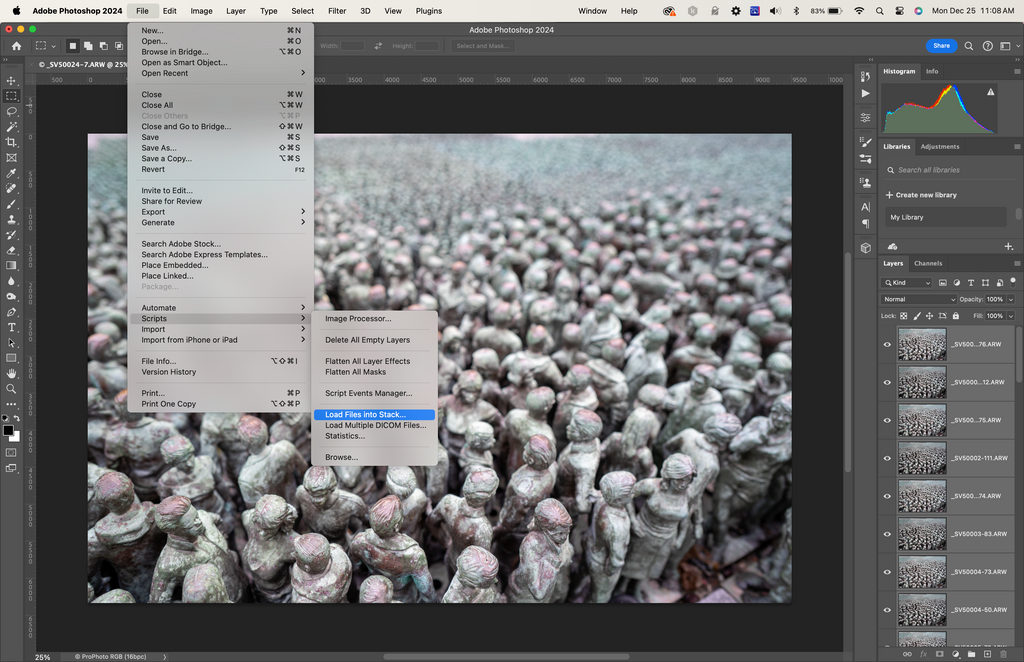 ic:Loading and auto-aligning images in Photoshop for focus stacking