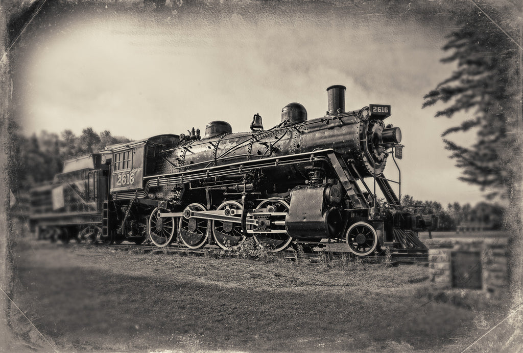 Stream train canada on display in Haliburton, Ontario