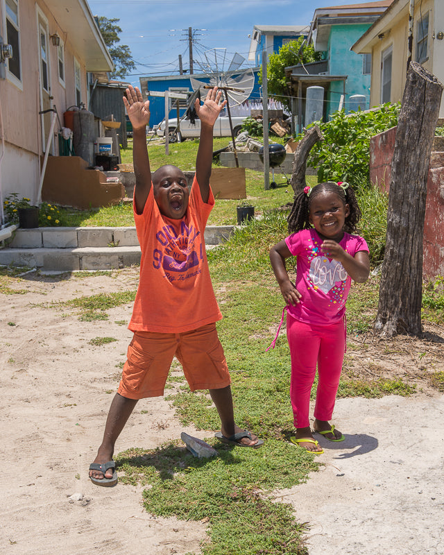 Two friendly and fun kids we found while exploring Bimini