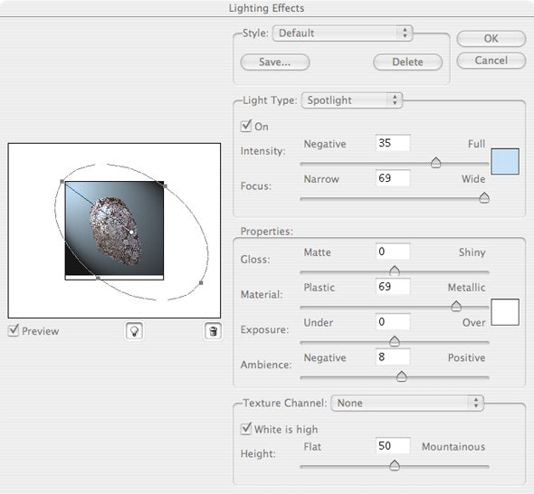 ic:Note the light blue color I used for the light source. Make sure the light isn't too bright, or the shadow too dark.