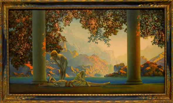 Daybreak, by Maxfield Parrish. Possibly the most-reproduced art print of all time.