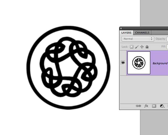 ic:Circular line art on a single layer, black on white.