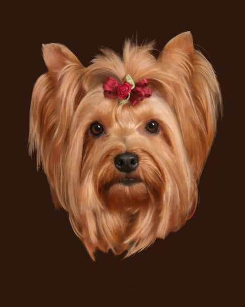 ic:Finished pastel portrait of Yorkshire Terrier (Yorkie). Based on photograph by Dennis Gillette, Best Friends Pet Photography, Emmaus, PA.