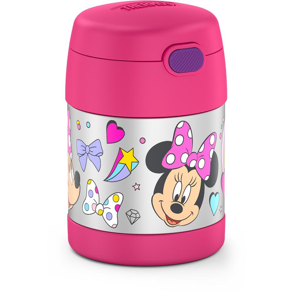 THERMOS FUNTAINER 10 Ounce Stainless Steel Vacuum Insulated Kids Food Jar,  Pink