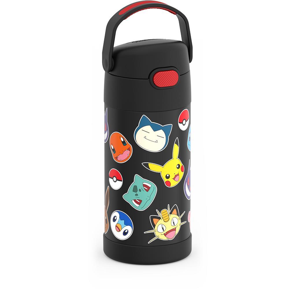 Thermos Funtainer 12 Ounce Bottle, Pokemon, Black