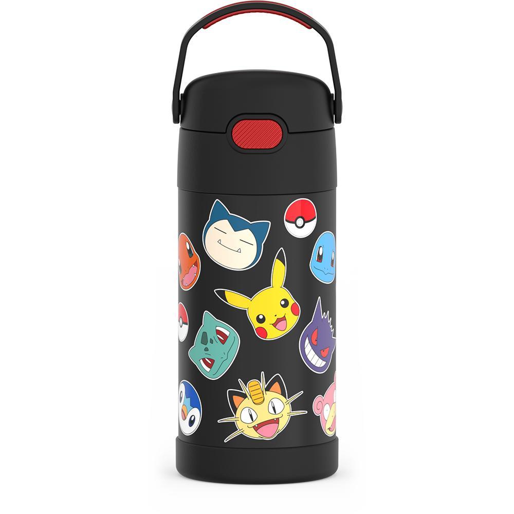 Thermos Funtainer 12 Ounce Bottle, Pokemon, Black