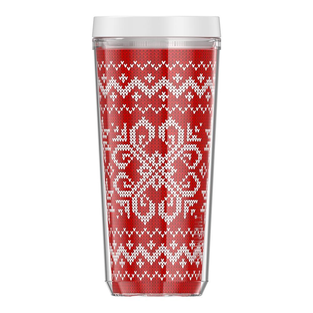 Double Wall Promotional Tumbler with Straw - 16 oz.