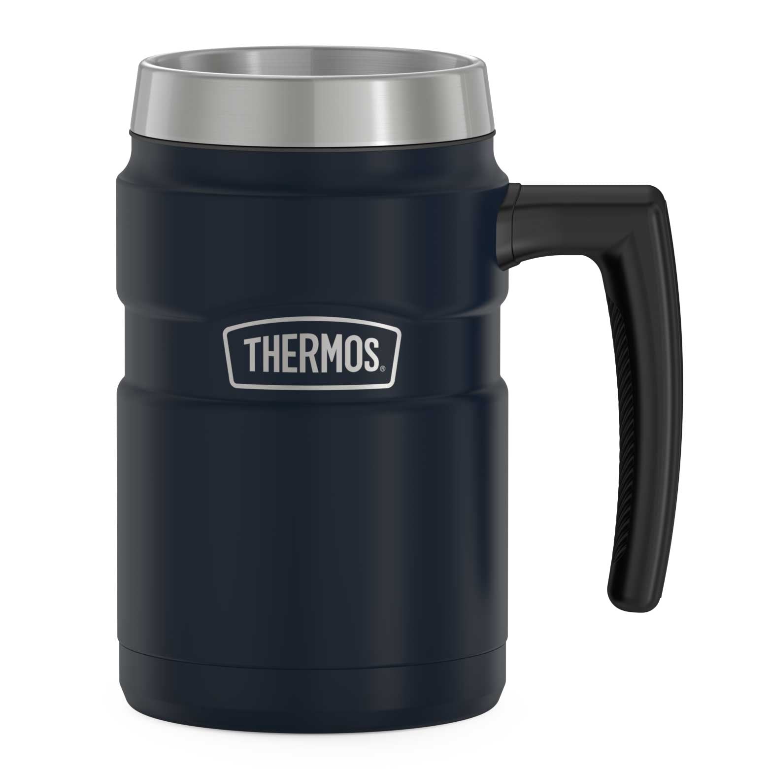 New THERMOS Stainless King S/Steel Vacuum Insulated Travel Mug 470ml with  Handle