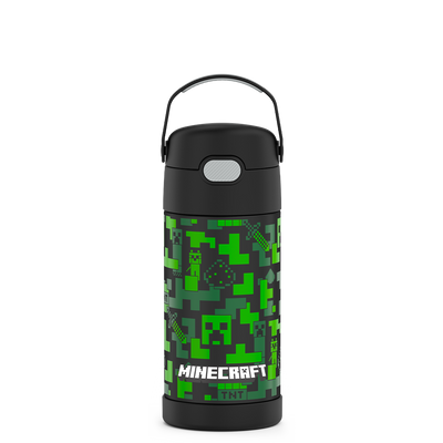 Minecraft 1L Water Bottle Green/Black (One Size)