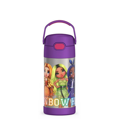 THERMOS FUNTAINER 12 Ounce Stainless Steel Vacuum Insulated Kids Straw  Bottle, Bluey