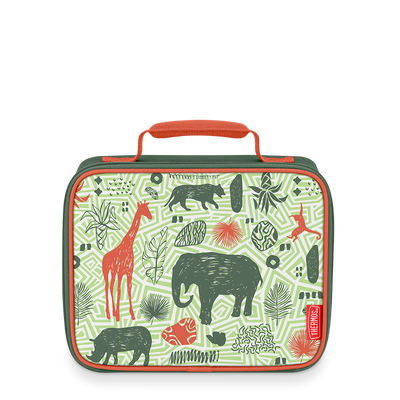 Thermos Lunch Bag with Antimicrobial Liner - Glow in the Dark Dino