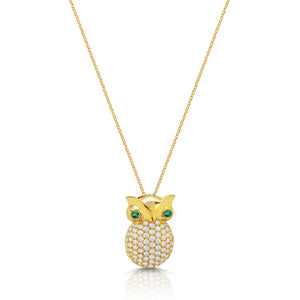 Graziela Gems - Necklace - Owl Necklace & Brooch - 