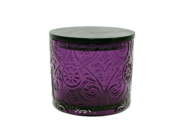 Calypso Glass Candle Jar with Airtight Glass Lid 16 oz