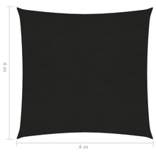 Load image into Gallery viewer, vidaXL Sunshade Sail 160 g/m² Black 4x4 m HDPE
