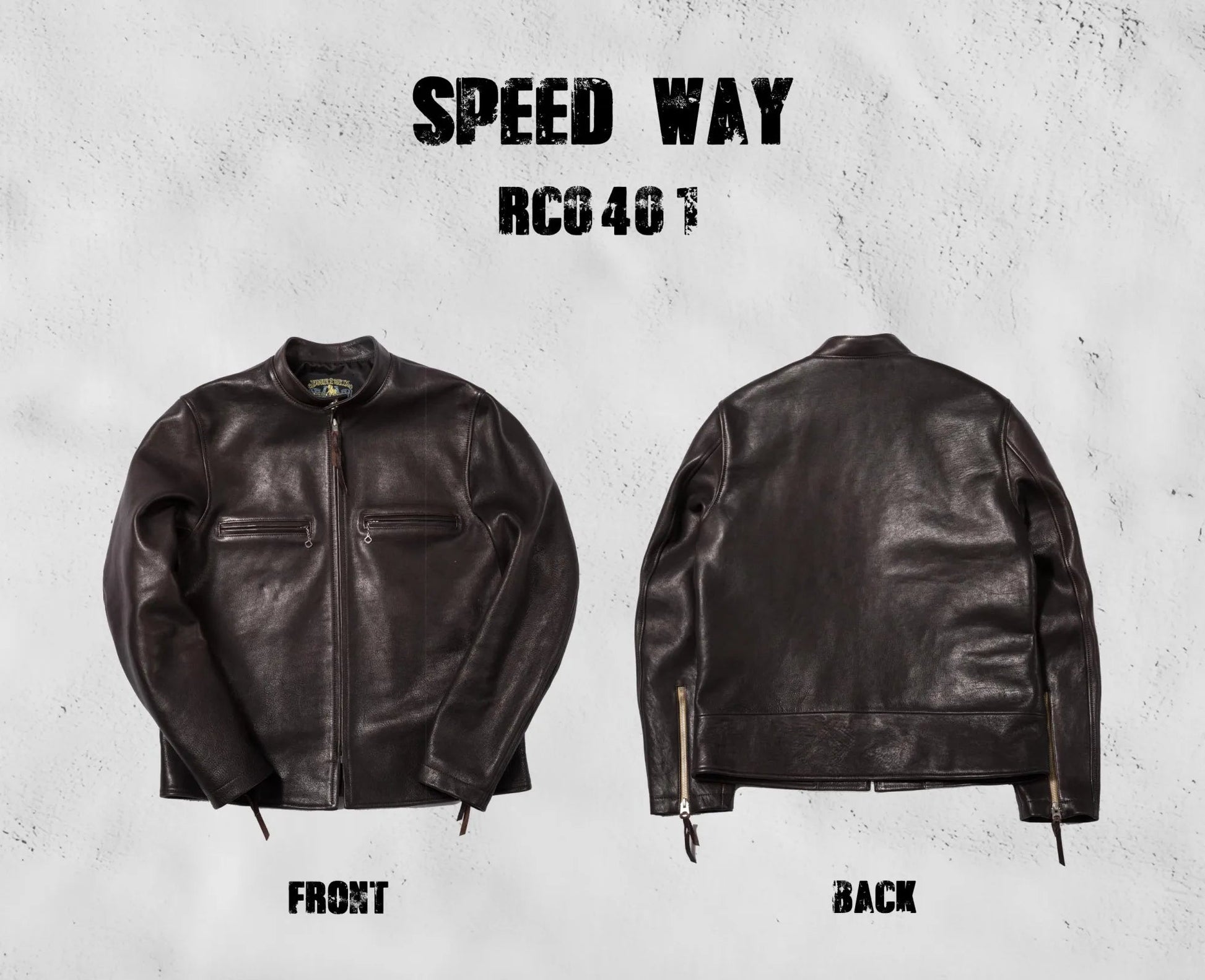 PREORDER - Double Helix 'Speed Way' Horsehide Leather Jacket - Black