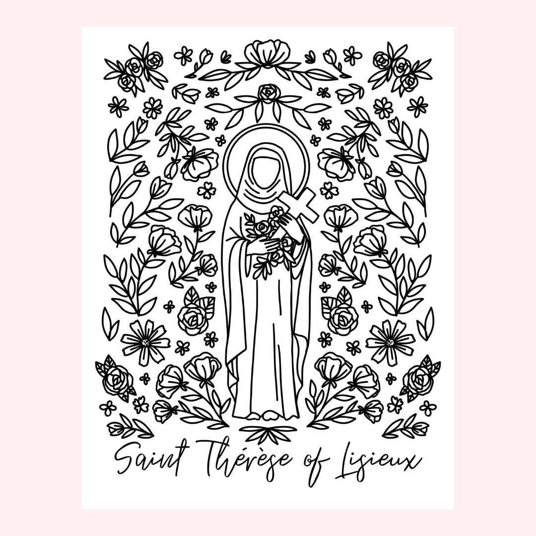 coloring pages of saints for kids