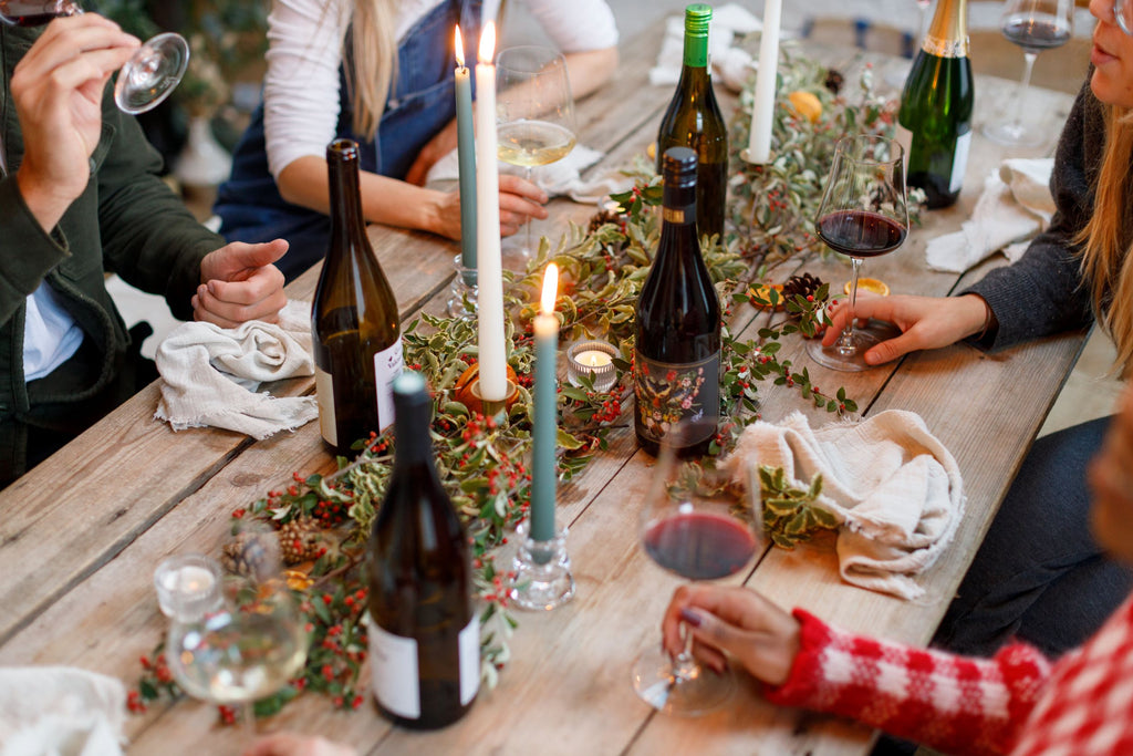 christmas table scene